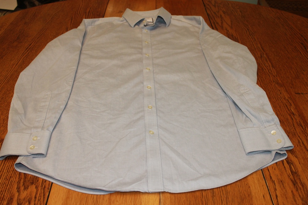 Charles Tyrwhitt Shirt Mens 17 36 Extra Large Slim Fit Non Iron Dress Stains